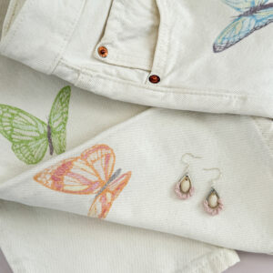 Boucles d'oreilles "Brin de Vie" - Rose Pastel