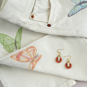 Boucles d'oreilles "Brin de Vie" - Terracotta