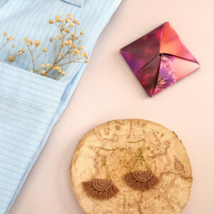 Boucles d'oreilles "Céleste" - Mocha Mousse