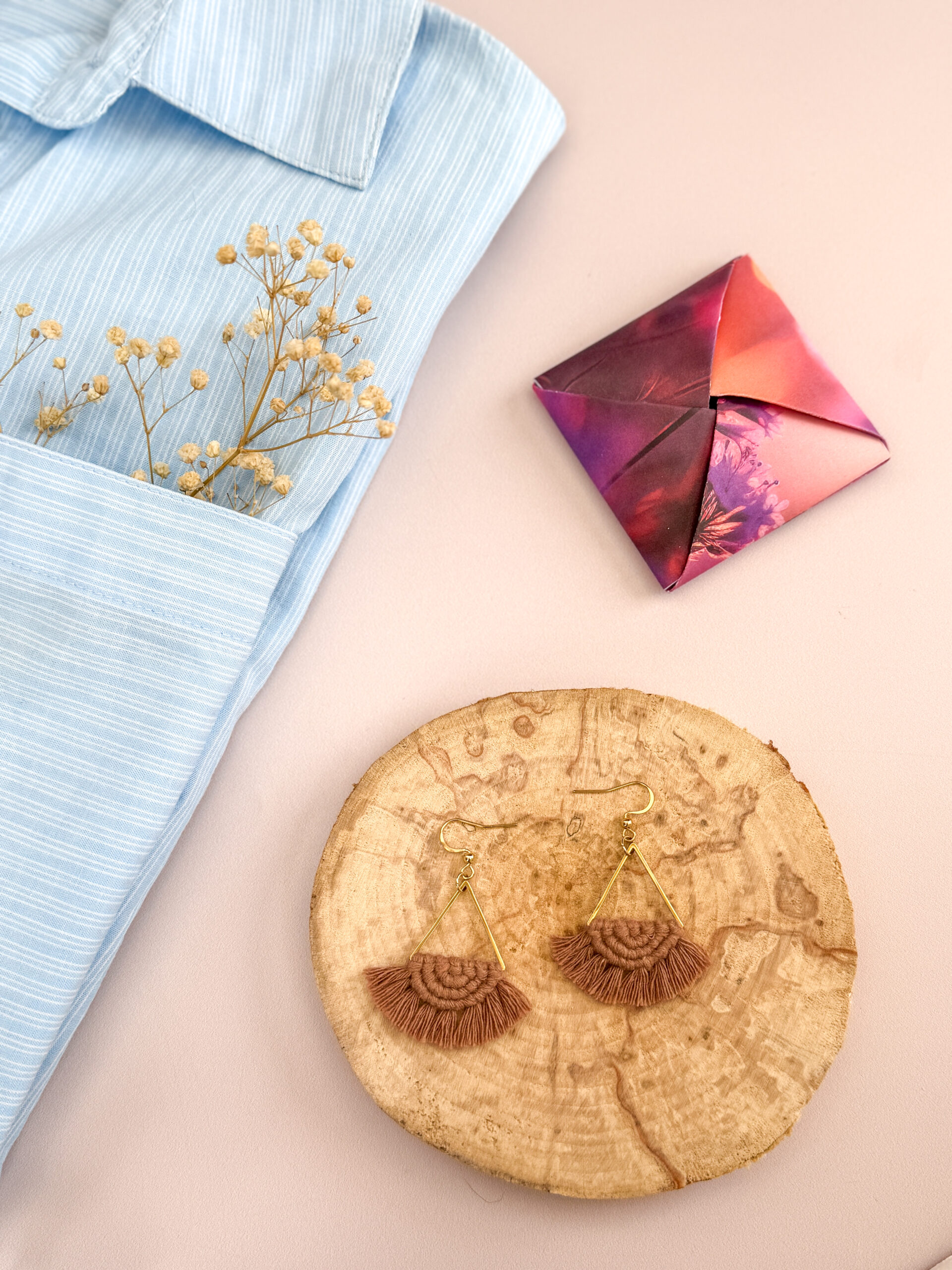 Boucles d'oreilles "Céleste" - Mocha Mousse