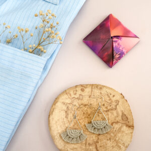 Boucles d'oreilles "Céleste" - Pâle Olive