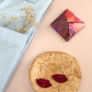 Boucles d'oreilles "Céleste" - Vin Rouge