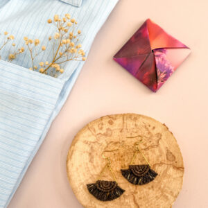 Boucles d'oreilles "Céleste" - Espresso Doré