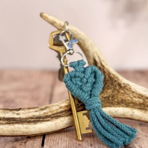 Porte-clés Cœur - Bleu Sarcelle