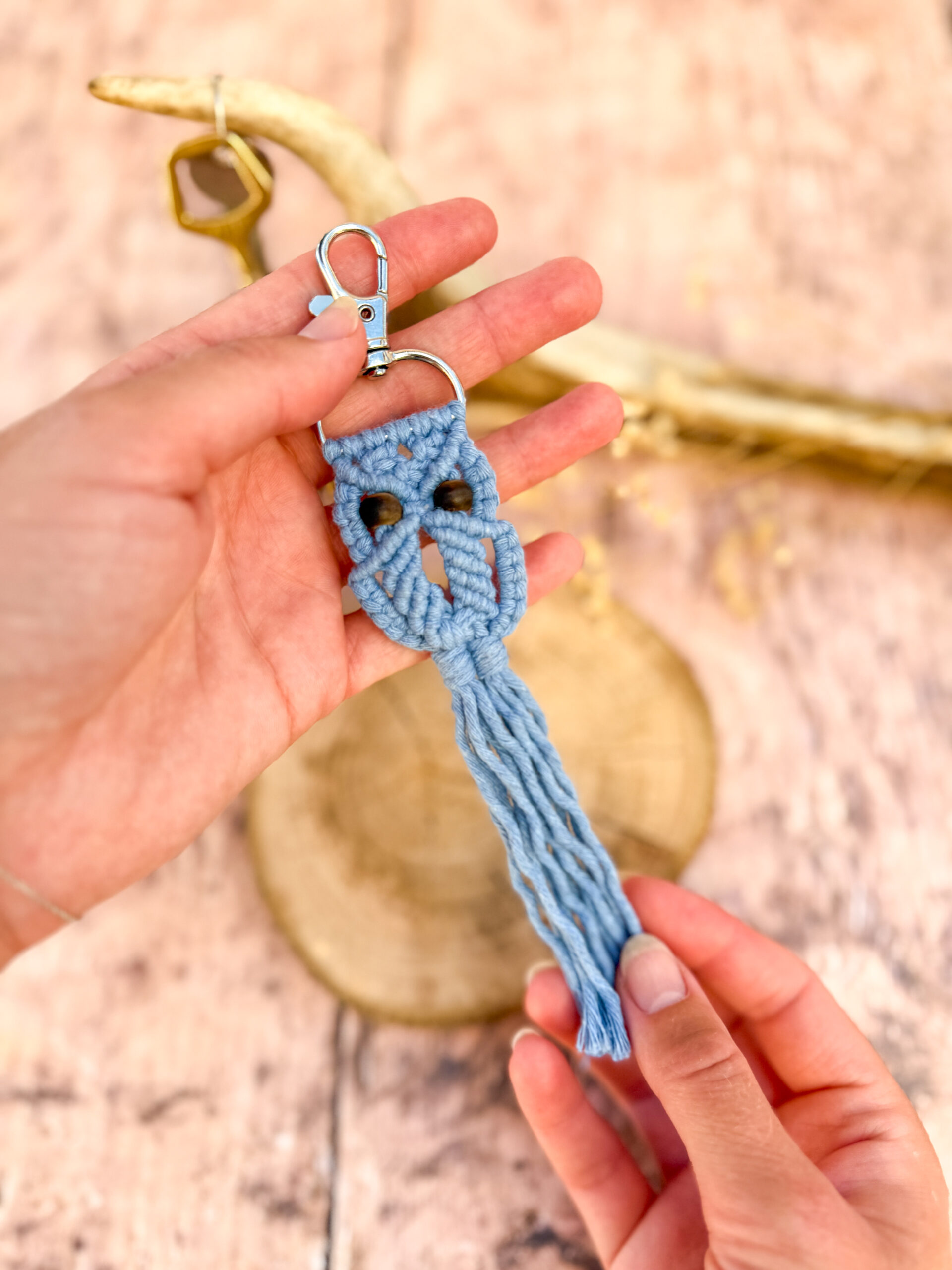Porte-clés Chouette - Bleu Parfait